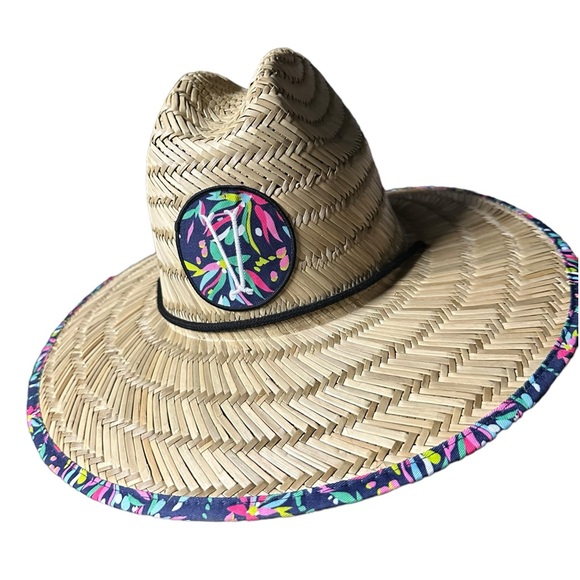NWOT MARLEYLILLY Monogram straw hat “V” - Picture 1 of 3